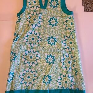 Old Navy Green Print Shift Tunic Dress